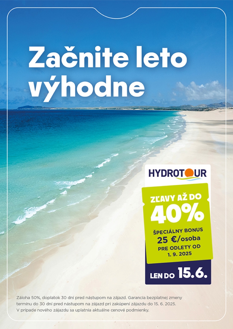 Začnite LETO výhodne s júnovými zľavami až do 40%
