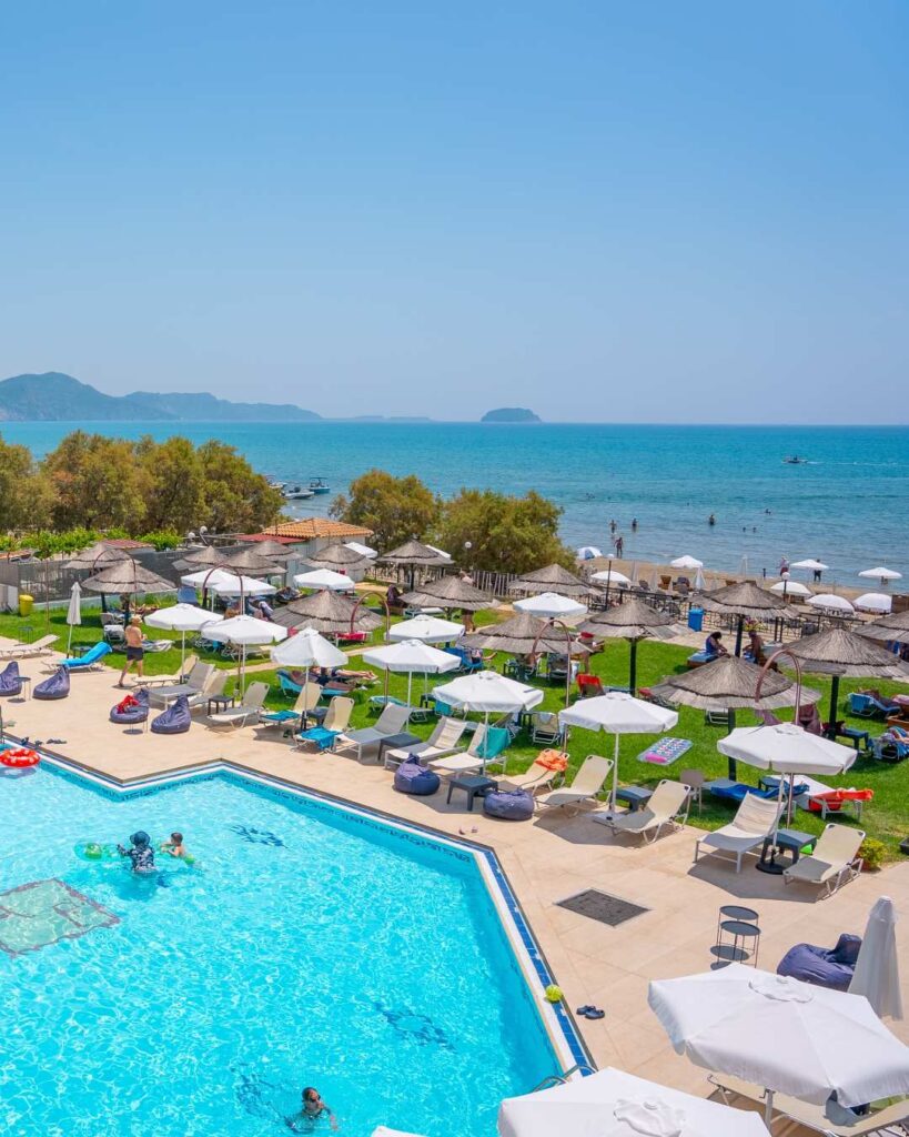 Hotel Anastasia Beach na Zakynthose situovaný priamo pri krásnej pieskovej pláži
